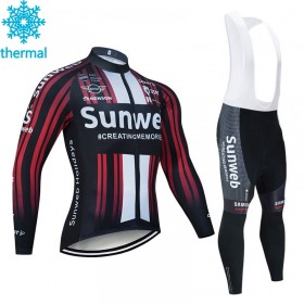 Tenue Maillot M/L + Collant à Bretelles 2020 Team Sunweb Hiver Thermal Fleece N003